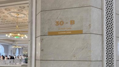 Codage des colonnes au Masjid al-Haram pour faciliter la circulation