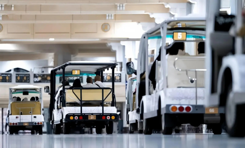Service de transport des pèlerins des hôtels vers la Mosquée sacrée