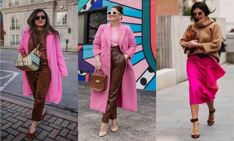 Le duo rose et marron domine la mode 2026