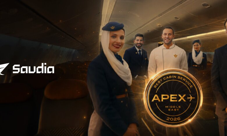 Saudia remporte le prix de la meilleure expérience cabine au Moyen-Orient en 2026