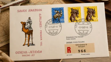 Un document postal raconte l’histoire des liens entre l’Arabie saoudite et la Suisse