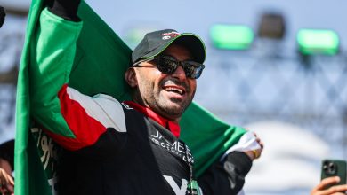 Yazeed Al-Rajhi au départ de la Baja Aragón avec Dennis Zenz