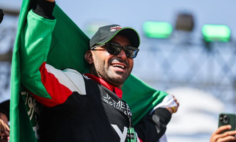 Yazeed Al-Rajhi au départ de la Baja Aragón avec Dennis Zenz